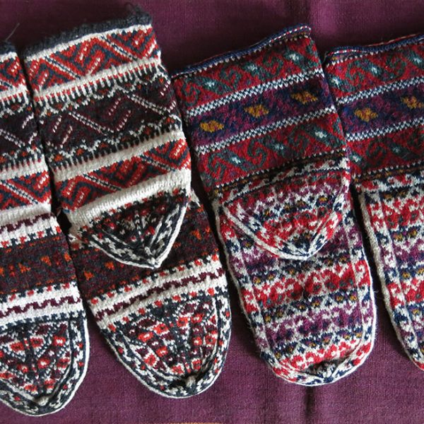 AZERBAIJAN - TRANSCAUCASUS tribal wool old socks