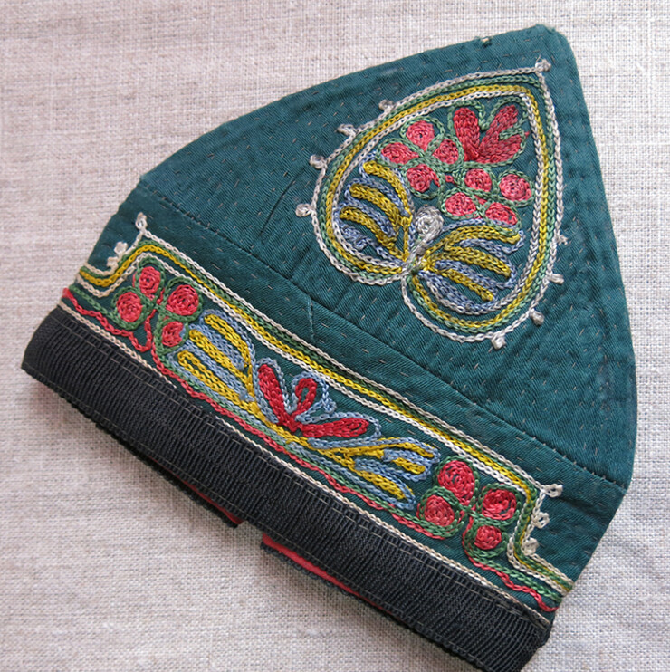 FARGANA VALLEY ethnic folding skullcap / hat