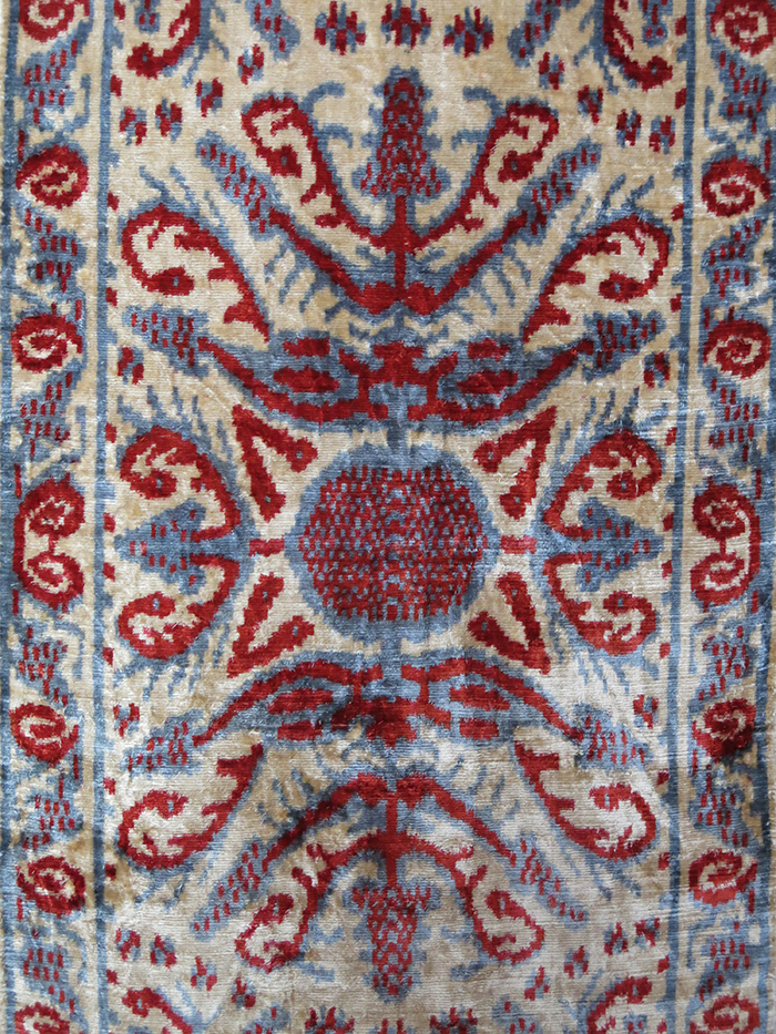UZBEKISTAN FARGANA VALLEY silk velvet pillow cover