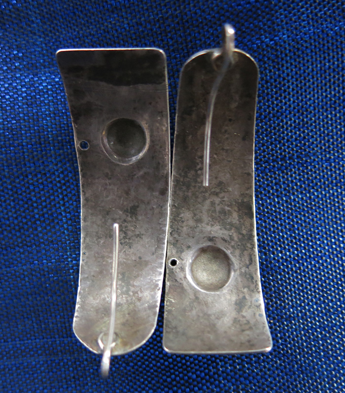 OTTOMAN ISTANBUL silver niello antique earrings