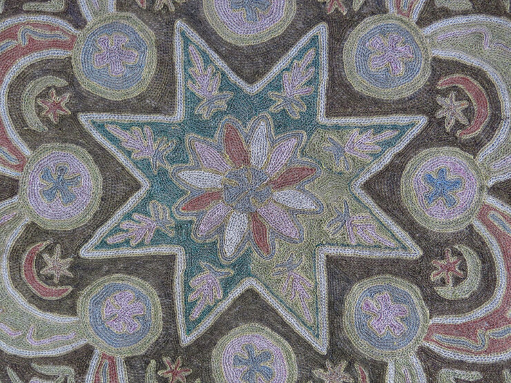 TRACE, Edirne - Adrianople, Ottoman very fine metallic roundel embroidery
