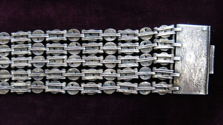 UZBEK KHORESMIAN Silver enamel bracelet