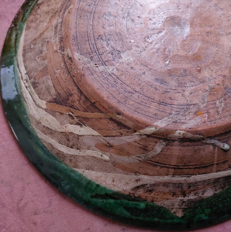 UZBEKISTAN - BOKHARA Ceramic glazed antique plate