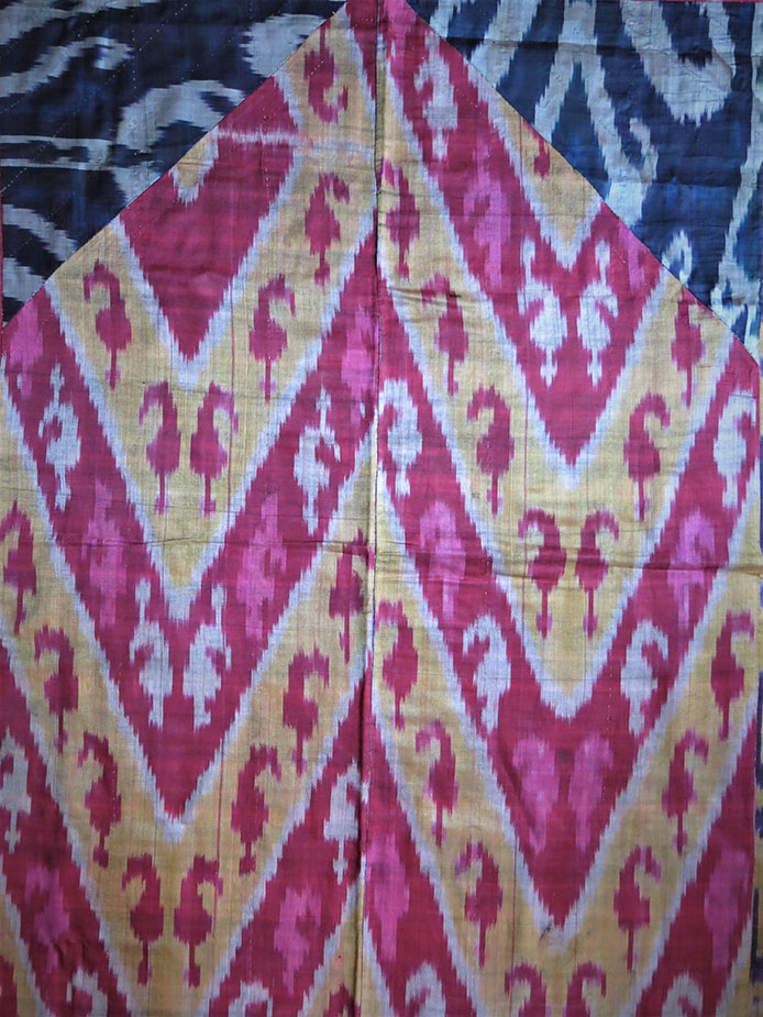 TAJIKISTAN HISARI Silk Ikat Wall Hanging