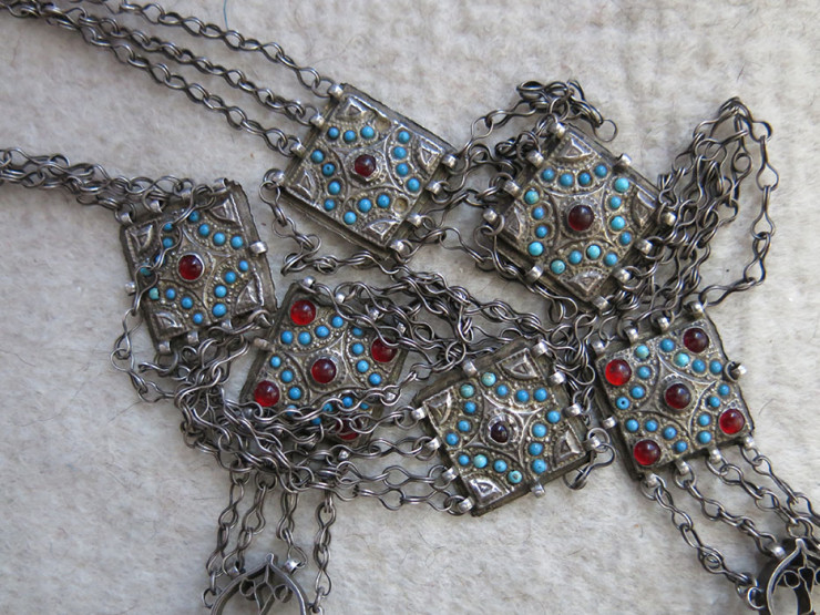 UZBEK KHOREZM KHIVA TUMAR Silver talisman necklace