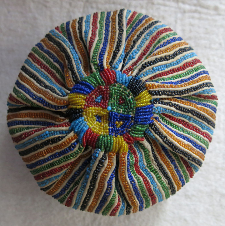 ANATOLIAN - KUTAHYA tribal glass bead embroidered hat
