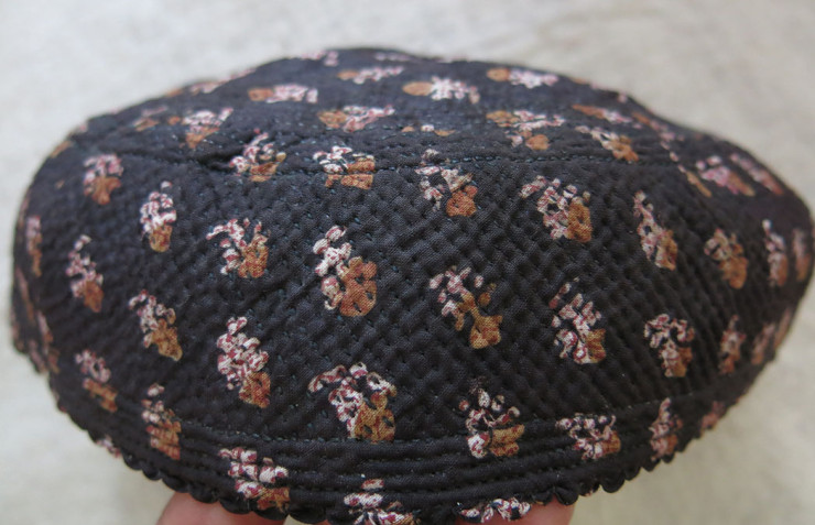 AZERBAIJAN quilted and printed ethnic hat – Skullcap