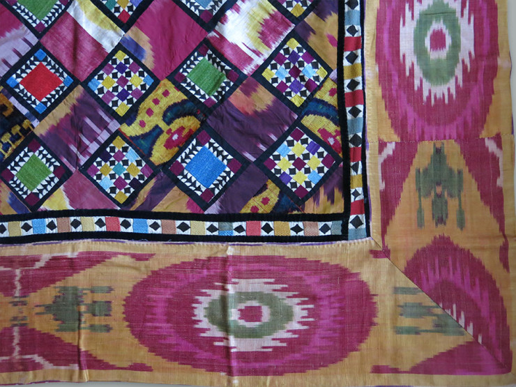 UZBEKISTAN SAMARKAND ethnic ceremonial patchwork bed cover
