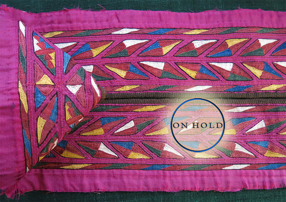 turkmenistan-yomud-silk-chirpy-coat-collar TURKMENISTAN YOMUD silk Chirpy / coat collar