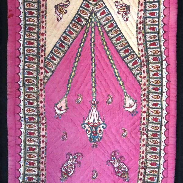 TOKAT hand block printed, painted and quilted prayer/hanging