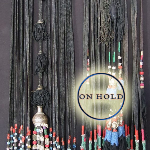 SURKHANDARYA silk and glass beaded combination pair of tassels