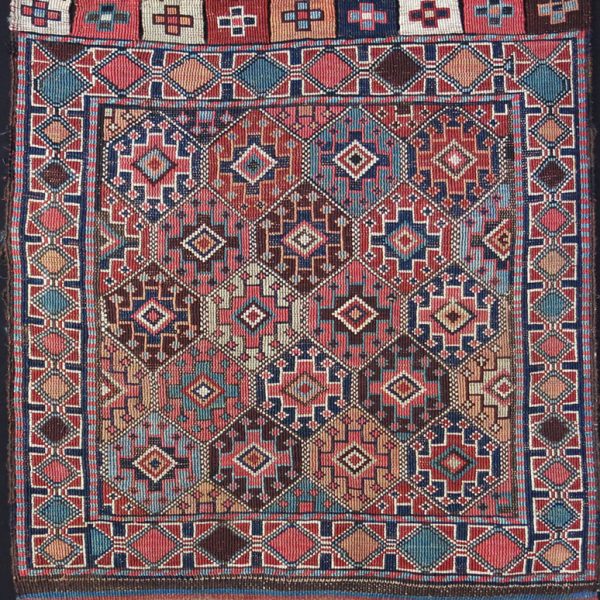 CAUCASUS Shahsavan SUMAK bag face